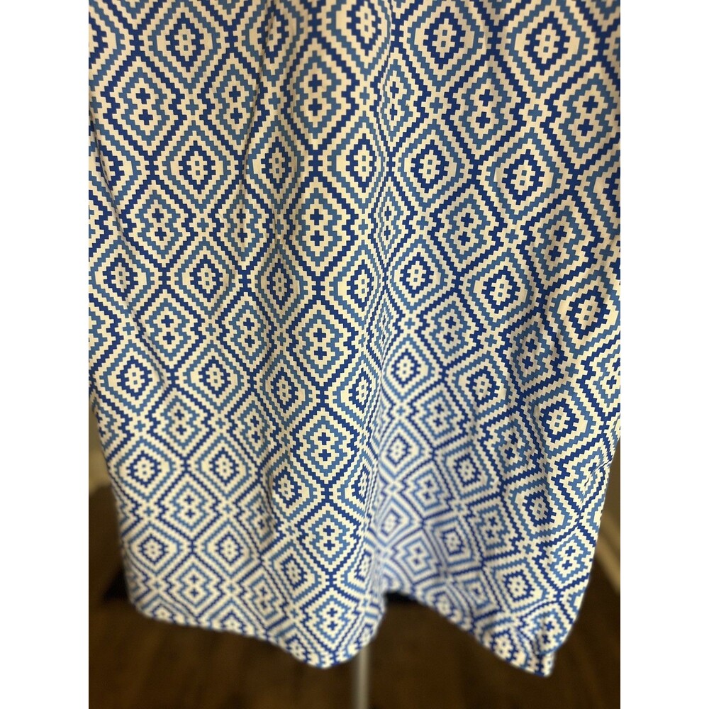 J. Mclaughlin Gisel Catalina Nylon 3/4 Sleeve U-Neck Dress Blue Women Large - Picture 9 of 13